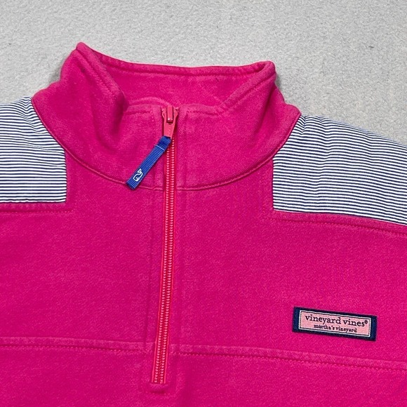 Vineyard‎ Vines 1/4 Zip Women’s XS Pullover Sweater Sweatshirt Pink Pocket - Picture 3 of 13